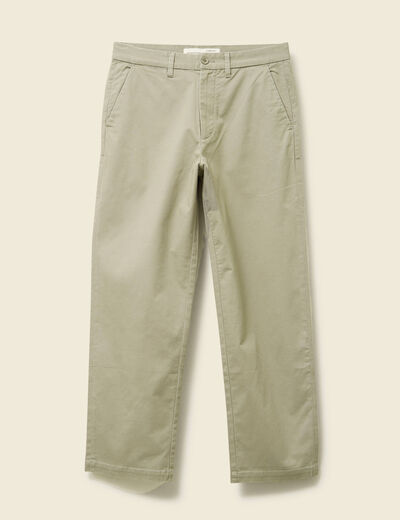 Chino coupe straight vert kaki homme