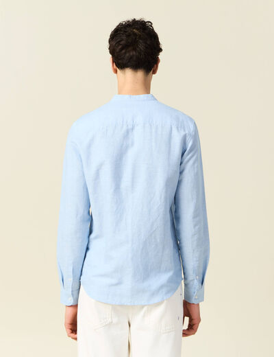 Chemise manches longues bleu ciel homme