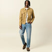 Blouson boutonné camel homme