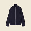 Gilet manches longues zipp&eacute; bleu marine homme