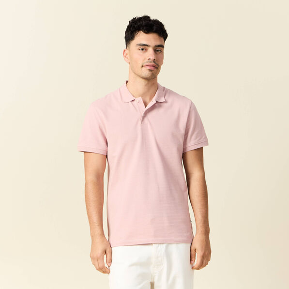 Polo éco-responsable rose pastel homme