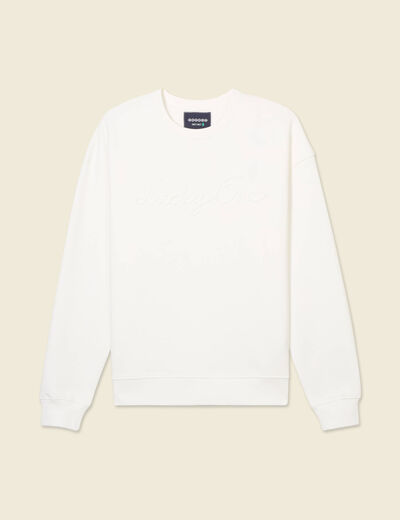 Sweat manches longues ecru homme