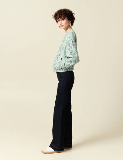 Veste broderie anglaise vert clair femme