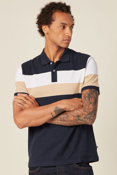 Polo éco-responsable bleu marine homme