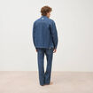 Surchemise oversize en jeans coton denim stone homme