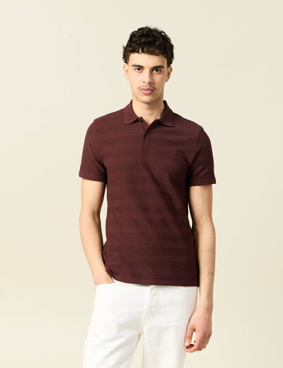 Polo manches courtes bordeaux homme