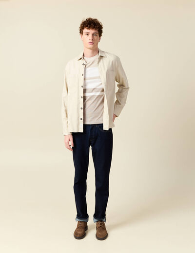 T-shirt manches courtes beige homme