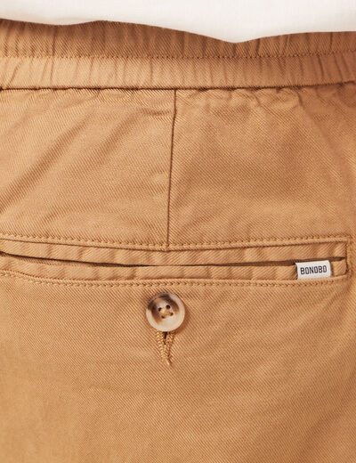 Bermuda coupe large beige homme