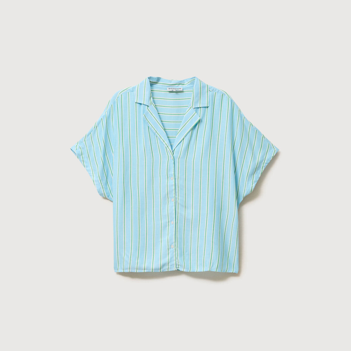 Chemise manches 3/4 bleu clair femme