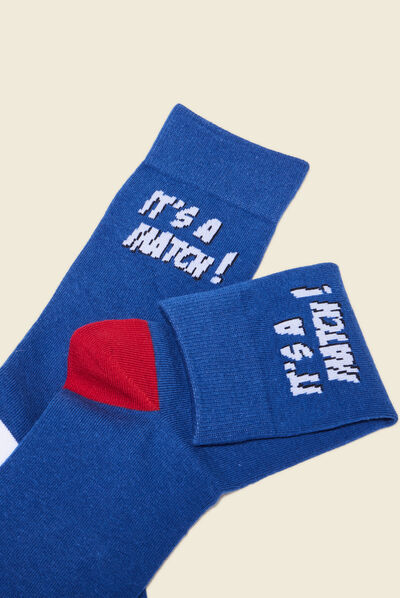Chaussettes bleu homme