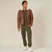 Blouson suédine col aviateur marron homme