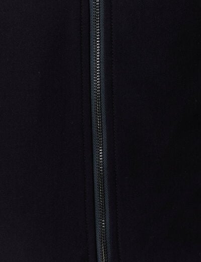 Blouson col aviateur zippé bleu marine homme