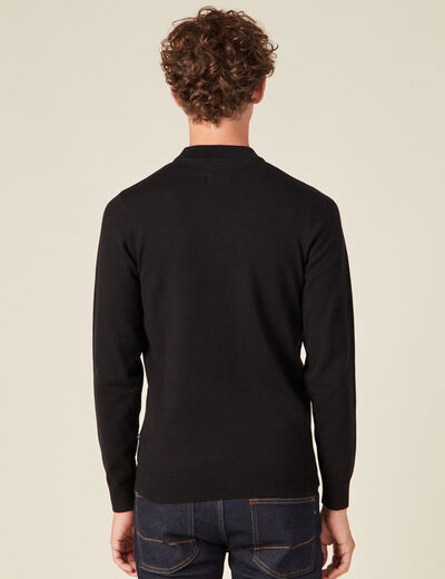 Pull manches longues noir homme