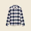Surchemise en coton manches longues bleu marine homme