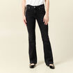 Jeans bootcut 5 poches denim gris femme