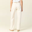 Jeans baggy ceinturé denim blanc femme