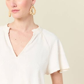 blouse manches courtes blanc femme Blouse manches courtes blanc femme