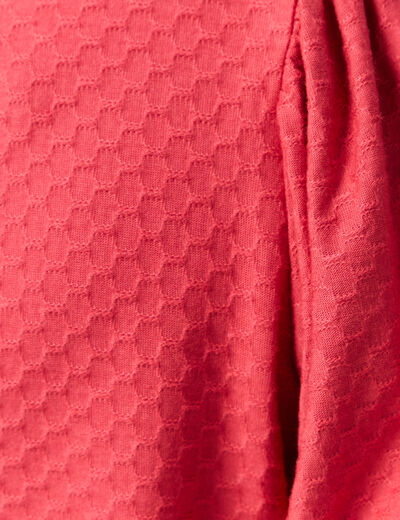 T-shirt manches courtes rouge foncé femme