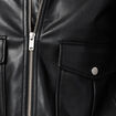 Blouson simili cuir noir femme