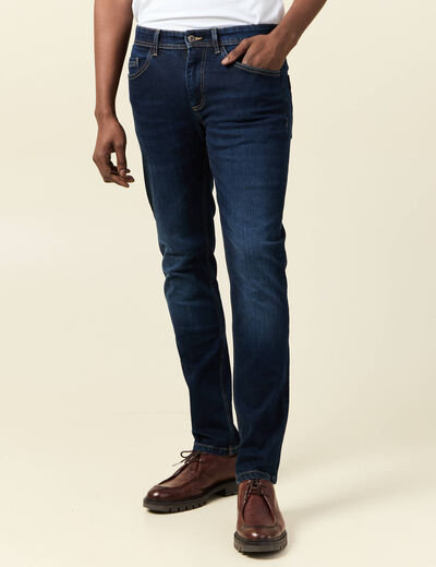 Jeans slim éco-responsable denim brut homme