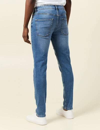 Jeans skinny tapered denim stone homme
