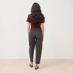 Jeans barrel taille haute 7/8&egrave;me denim gris femme