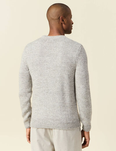 Pull manches longues gris homme