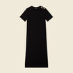 Robe longue droite noir femme
