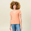 T-shirt manches courtes orange corail femme