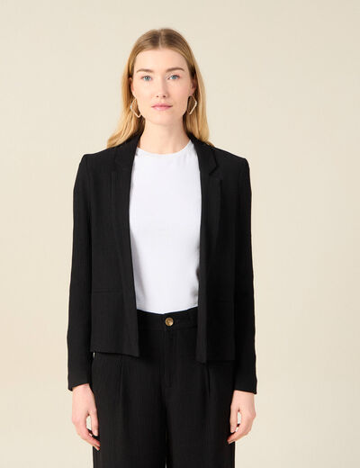 Veste blazer éco-responsable noir femme