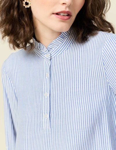 Blouse manches longues ecru femme