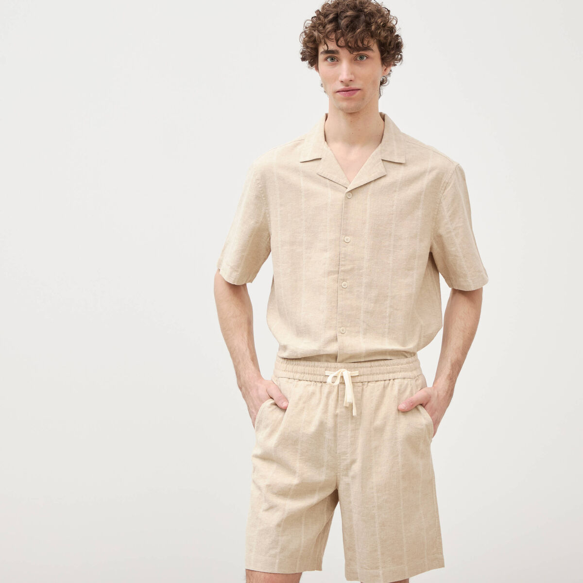 Bermuda vert clair homme