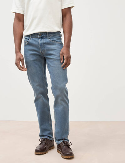 Jeans straight longueur 32 denim double stone homme