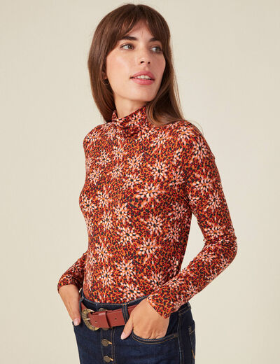 T-shirt manches longues camel femme