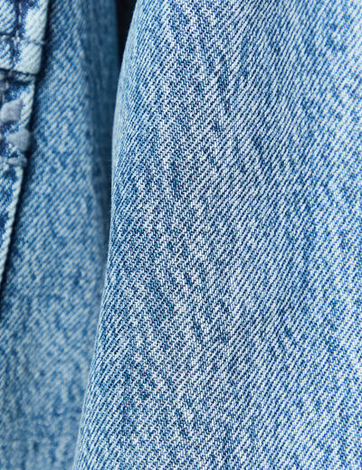 Surchemise en jeans manches longues denim dirty femme