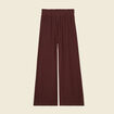 Pantalon large bordeaux femme