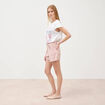 Short mom taille haute rose clair femme