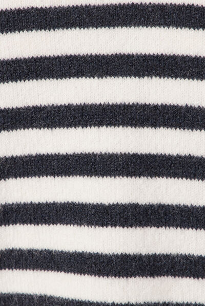 Pull col polo éco-responsable ecru femme
