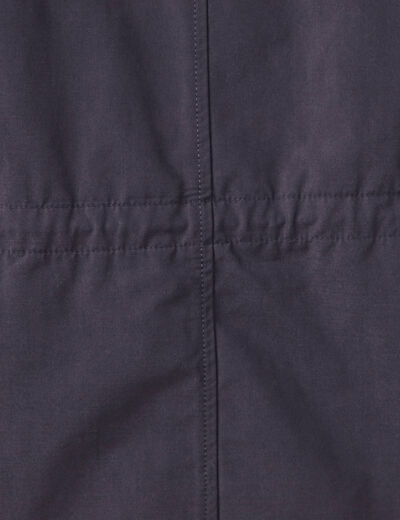 Parka à capuche déperlante bleu foncé femme