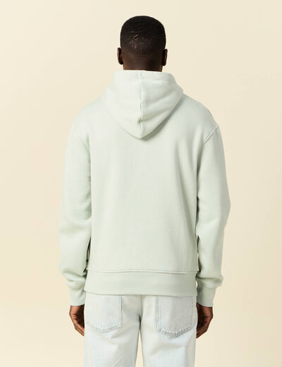 Sweat à capuche vert clair homme