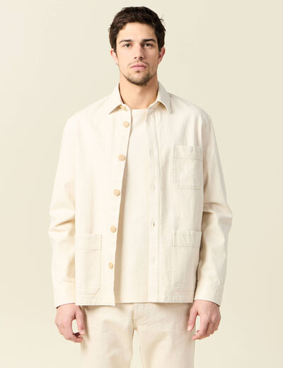 Surchemise oversize ecru homme