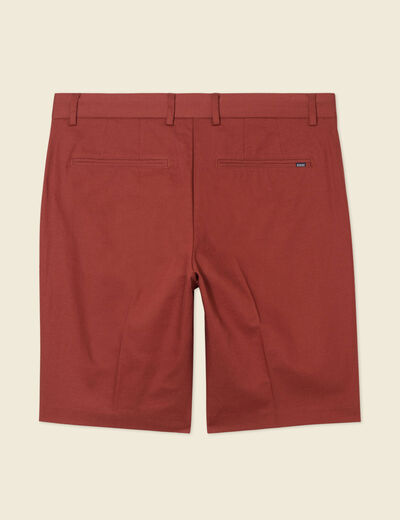 Bermuda droit marron cognac homme