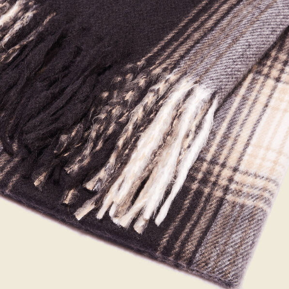 Écharpe à franges noir homme