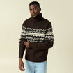Pull moyenne maille col rond sable homme