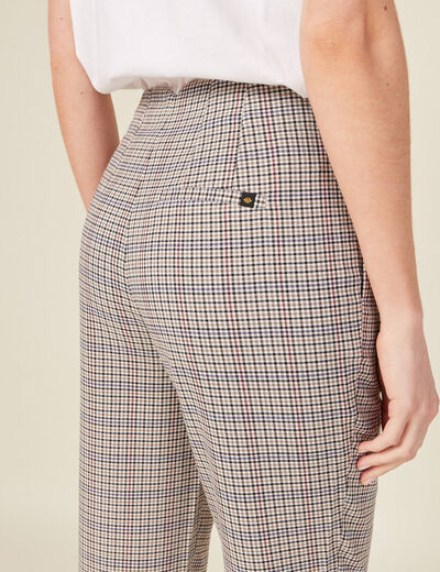 Pantalon carotte bleu marine femme