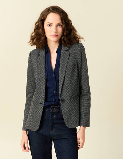 Veste blazer droite noir femme