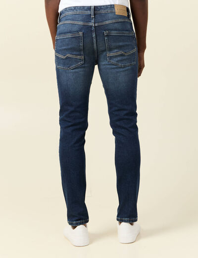 Jeans homme slim effet used denim brut homme