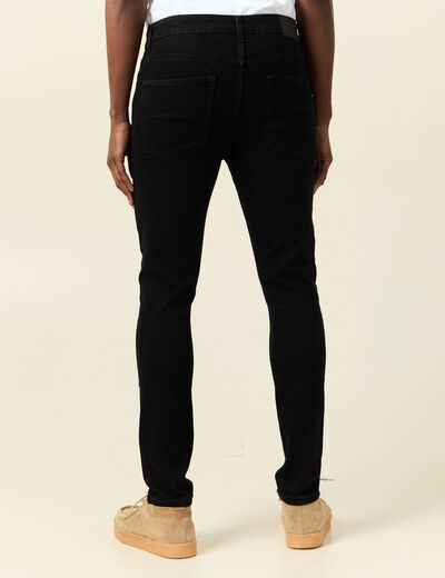 Jeans skinny tapered denim noir homme