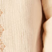 Veste droite boutonnée creme femme