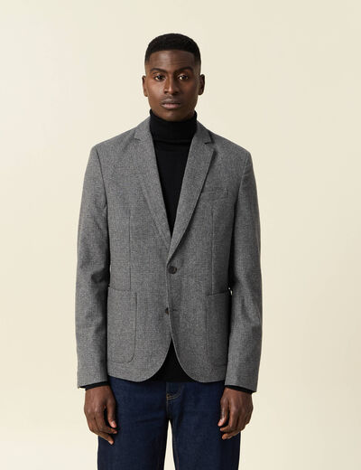 Veste blazer cintrée gris foncé homme